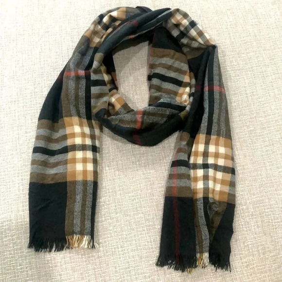 Cashminx plaid scarf​ - Picture 1 of 3